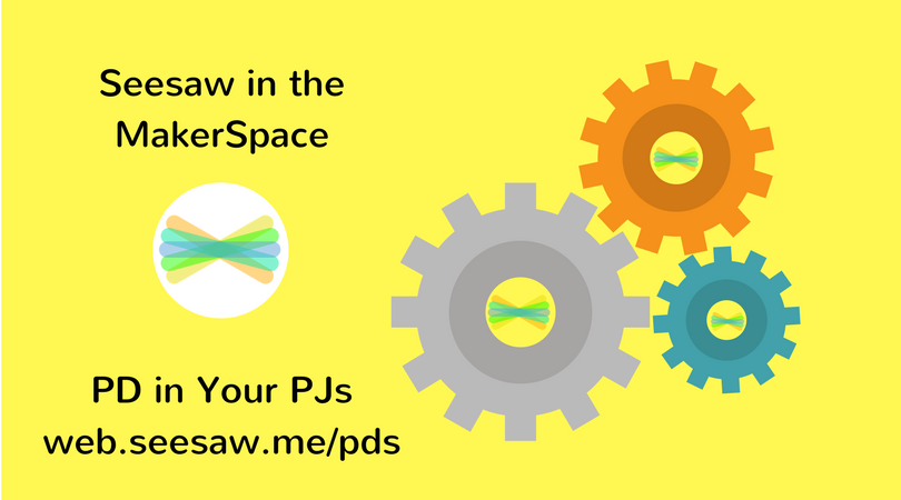 Seesaw's tweet photo. Join us to see how to capture the journey of making makers with Seesaw! Utilize Seesaw to share resources, document stages of the engineering process, and assess student creativity, collaboration, critical thinking, and communication. https://t.co/YNZi18uUAl https://t.co/VBsRXBLrSz