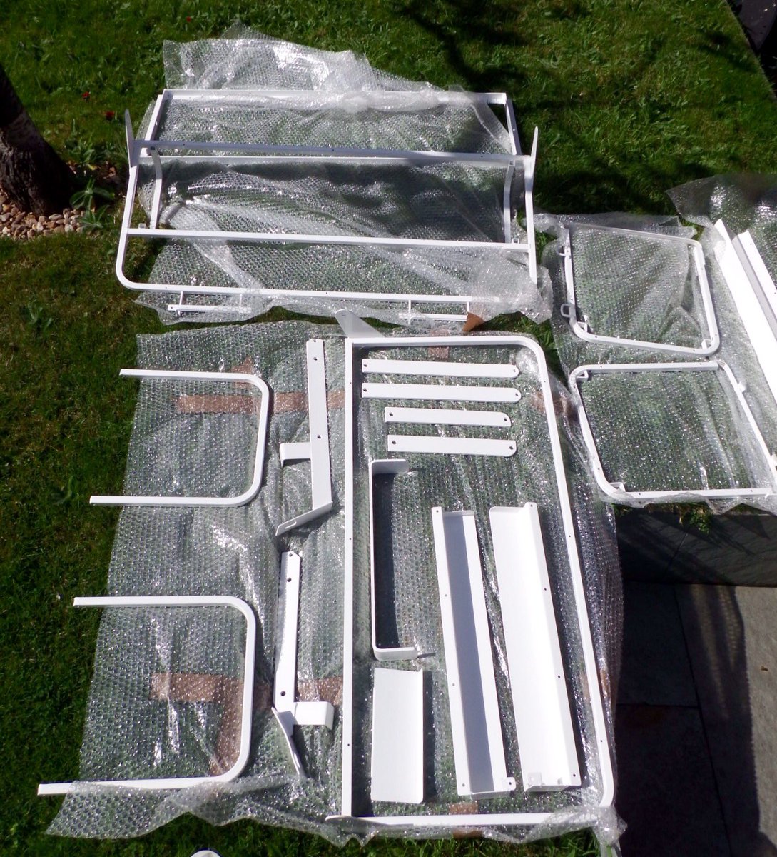 VBaywindow's tweet photo. Steelwork blasted and powder coated also new headliner for cab modified to fit. #Volkswagen #VW #buslife https://t.co/FUmLb6vNDa