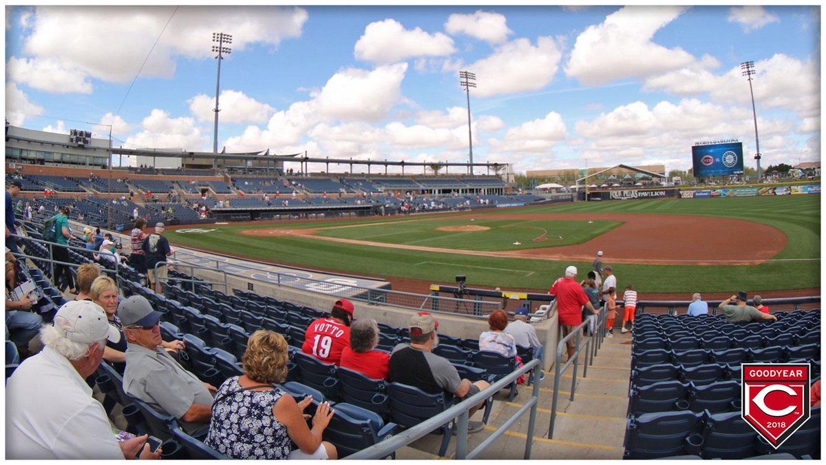 Reds's tweet photo. Loving the #BaseballSky. ⛅️

#RedsST 🌵⚾️ https://t.co/O7TWNB2pIz