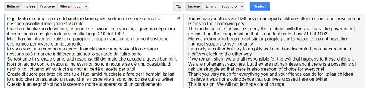 LaLaRueFrench75's tweet photo. “Today many mothers and fathers of damaged children suffer in silence because no one listens to their harrowing cry...”
#Vaccini #InjuredArmy #VaxExit #Italy https://t.co/nxGjj5qshE