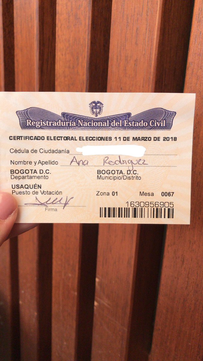 AnaRoMusic's tweet photo. Yo ya voté!!!! Y usted???#ColombiaDecide 🇨🇴 https://t.co/IqLfLhHjIB