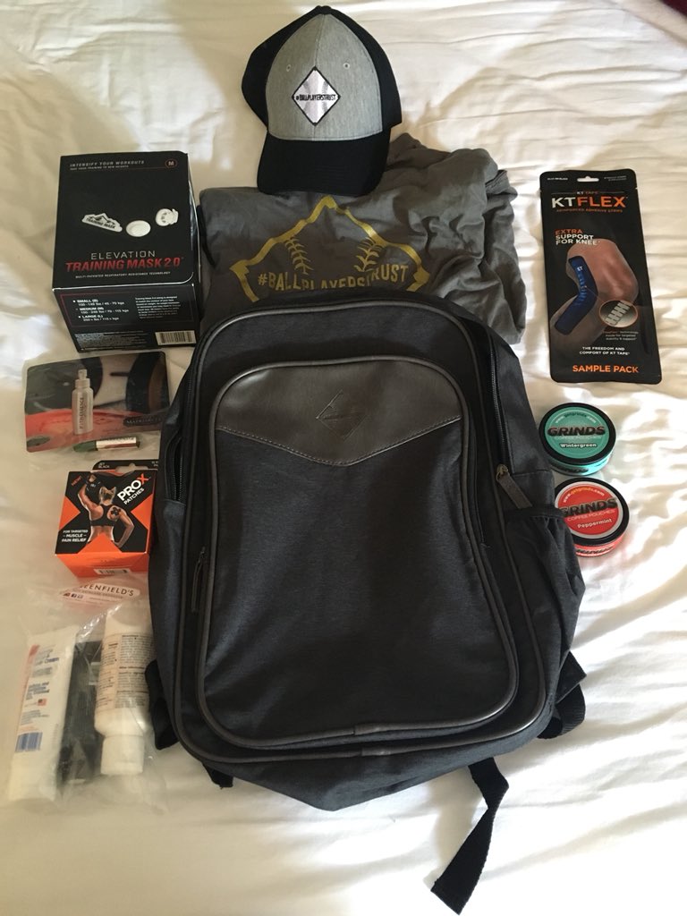 tannerkirwer's tweet photo. Special thanks to #BallplayersTrust for the spring training package @KTTape @TrainingMask @getGRINDS @ToastProducts @OnitPromo https://t.co/vGwOERfJVT