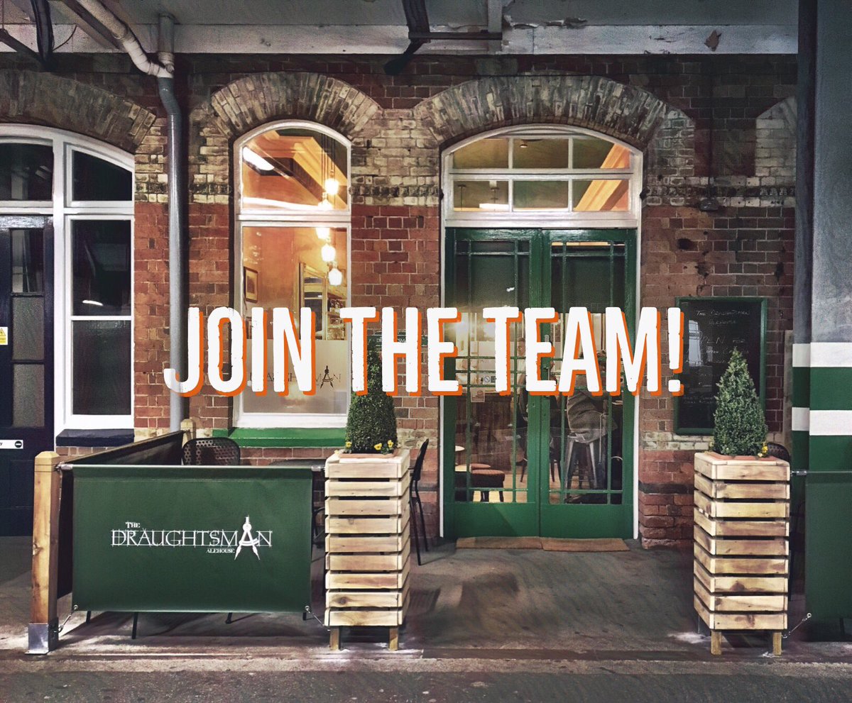 We are looking to expand our team. We have a vacancy to cover 6 hours a week on a Saturday with potential for more hours during busy periods and holiday cover. 

Think you've got what it takes? Send your CV to admin@thedraughtsmanalehouse.co.uk

#Beer #job #new #venture #life