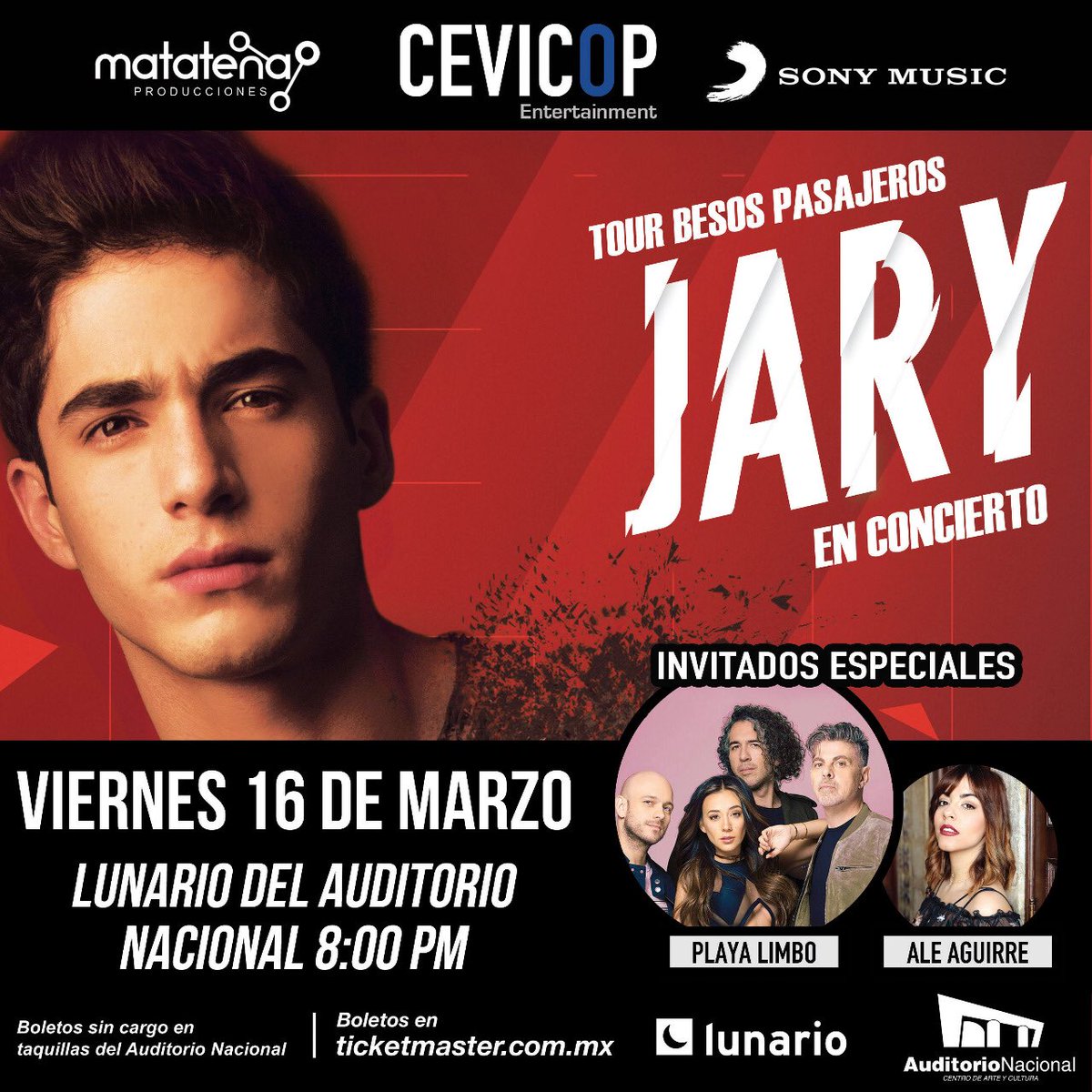 Jaryoficial's tweet photo. #JaryArmy, estamos a dias de reunirnos en el @LunarioMx con el #TourBesosPasajeros! A quien veré ahí! Será una noche inolvidable!! 

https://t.co/dOIw31Lvq8 https://t.co/W99g3ahG40