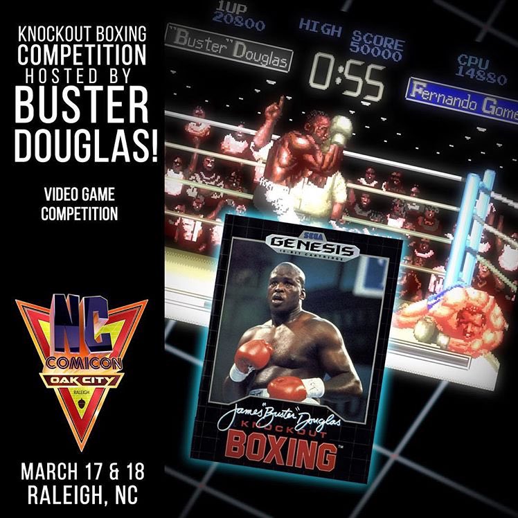 itsneatoco's tweet photo. Only a couple of days away!! Come hang out with us in NC and meet James “Buster” Douglas as well as comic artist @royalboiler !! Find us at booth C003 🤗 https://t.co/aDnbXIuOr7