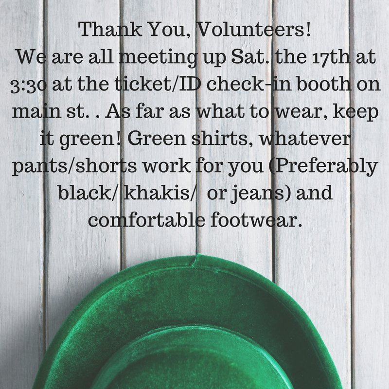 TapRockHill's tweet photo. Thank you all again for helping with this year's St. Patty's Day! https://t.co/cGEcQqSxII