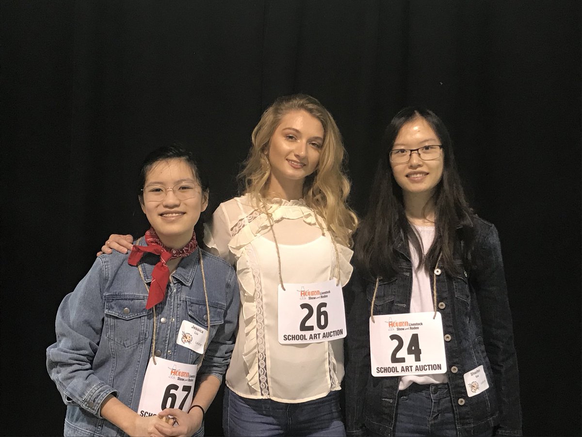 So proud of these incredible Shark Artists! Their works auctioned for a combined total of $35,500!!! <a href="/AISDFineArts/">Alvin ISD Fine Arts</a> <a href="/ShadowCreekHS/">Shadow Creek HS</a> <a href="/AlvinISD/">Alvin ISD</a> #RodeoHouston