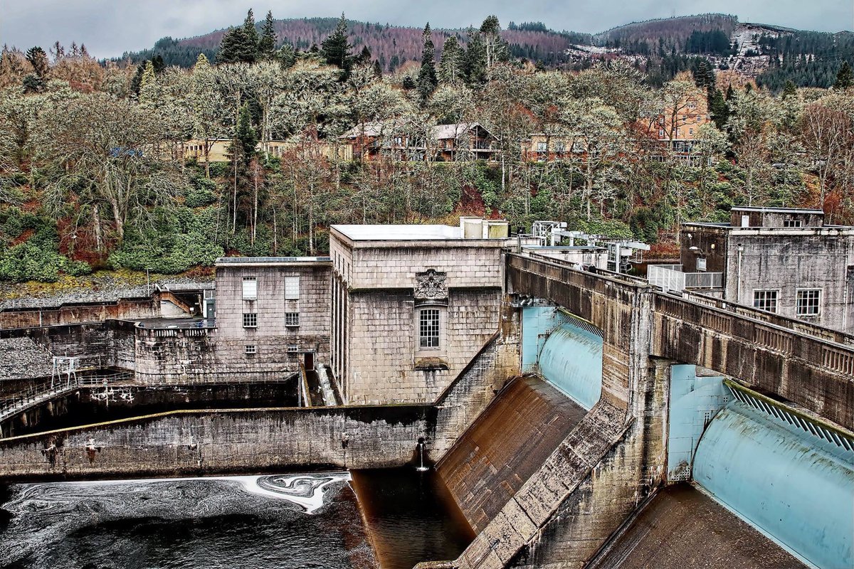 DronesScot's tweet photo. @SSE Pitlochry Dam from the new Visitor center https://t.co/dLaHISyBr1