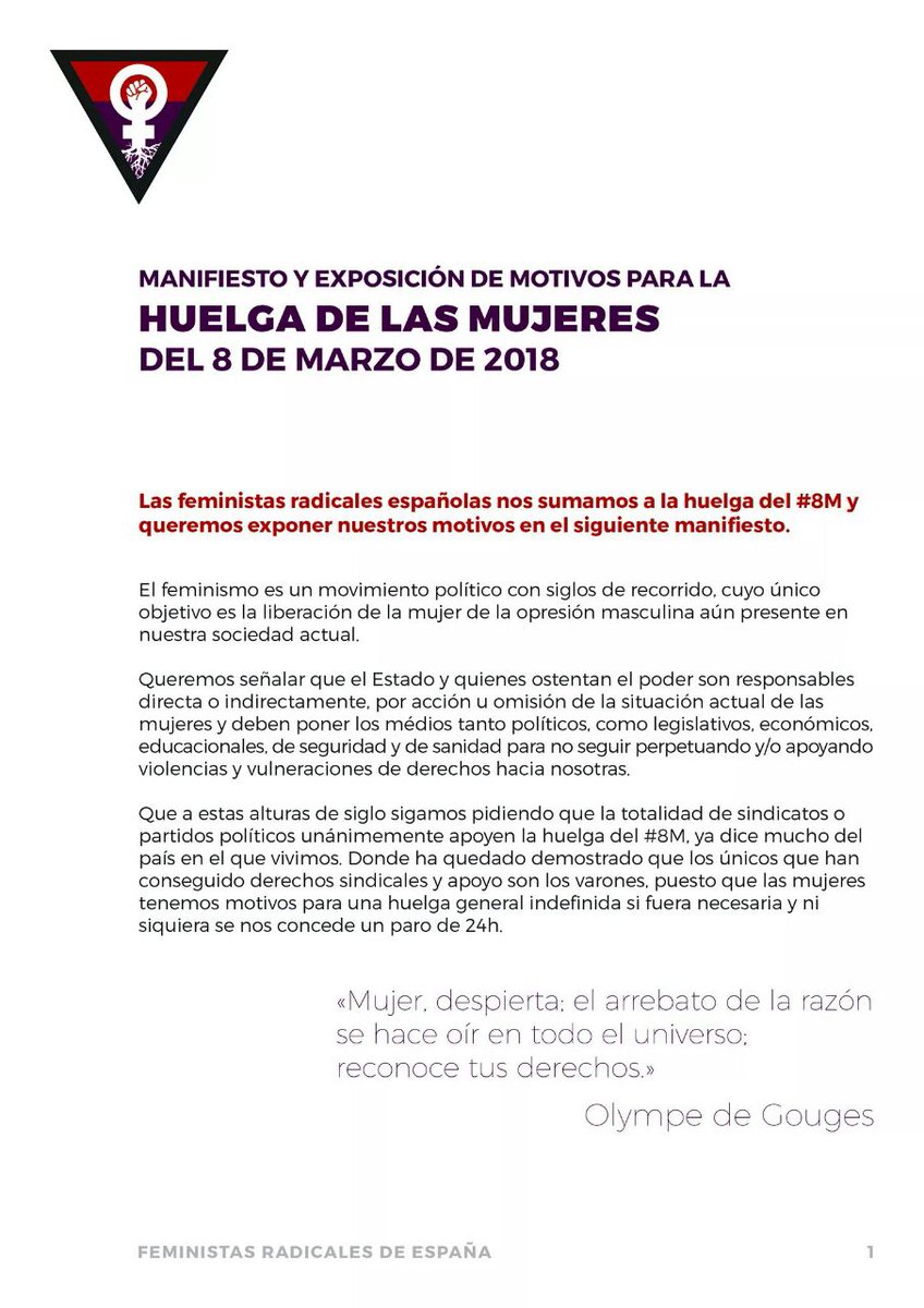 radfemesp's tweet photo. Manifiesto #8Marzo por @radfemesp pt. 1 https://t.co/WwDM5PKD3b