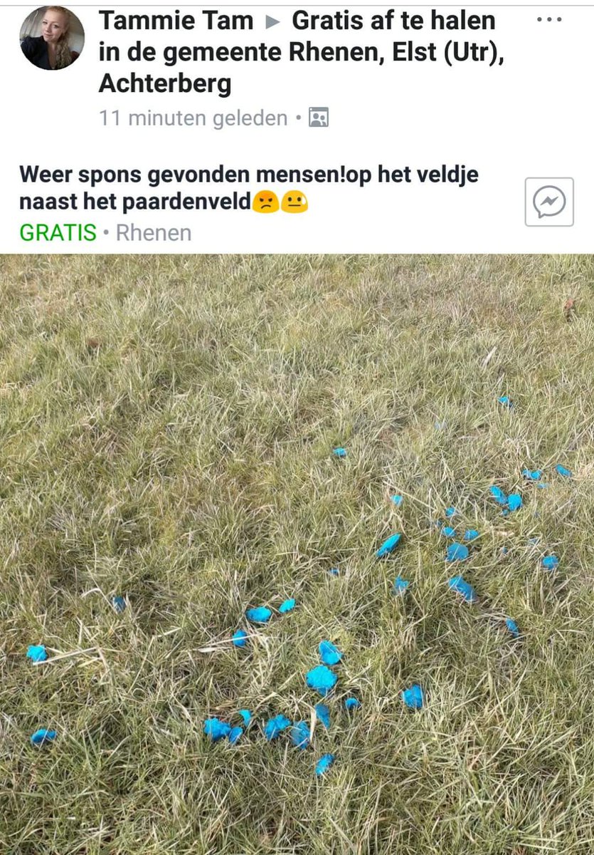 HondJimmy11's tweet photo. Opnieuw spons gevonden in Rhenen..... https://t.co/xZk3mbazKL