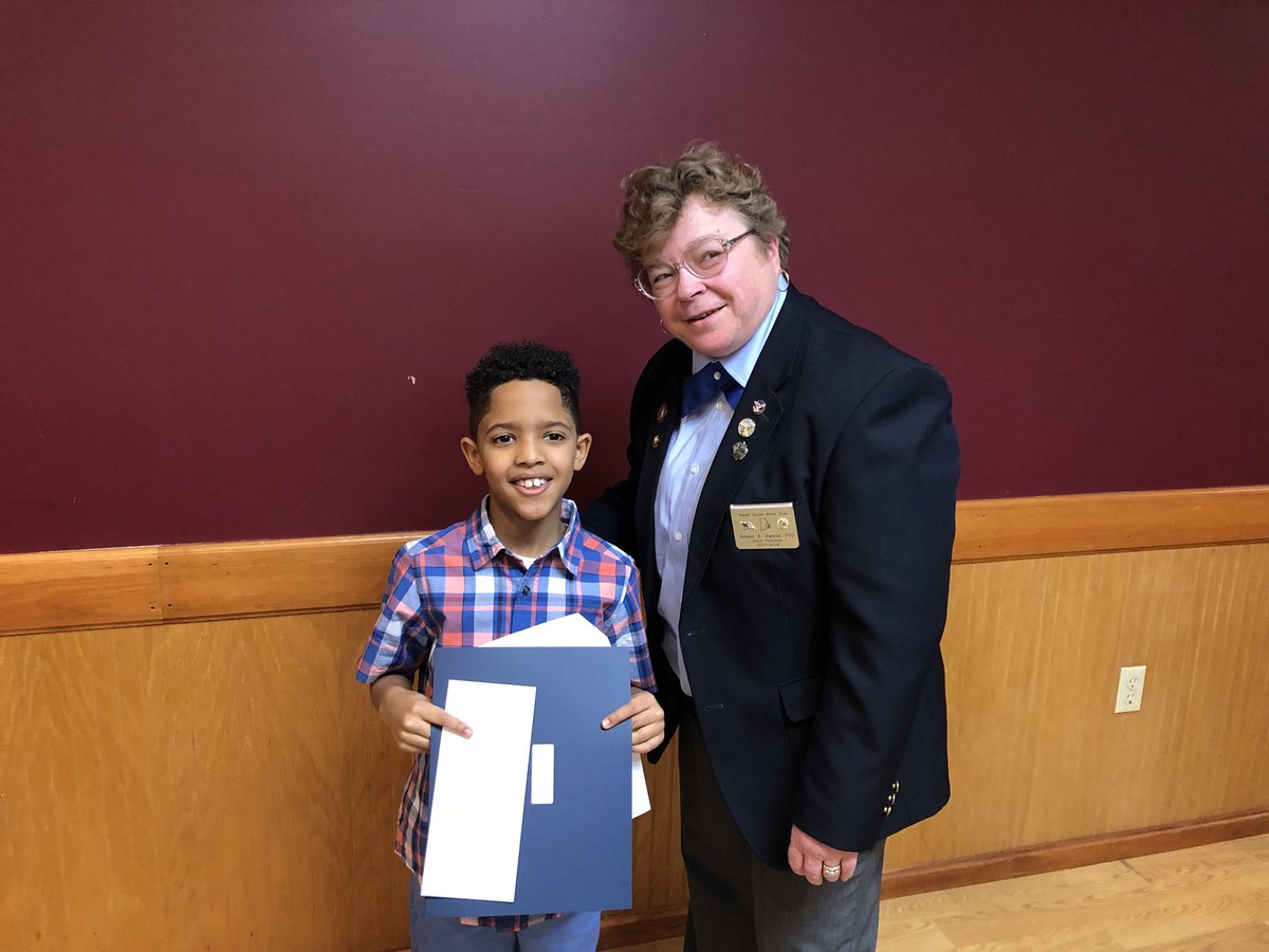 MrDeschene's tweet photo. Congrats to Izekson DePina for coming in 2nd place in the 5th grade category of the RI State Elks Association Essay Contest: Why Our Veterans Are America’s Heroes. Nice job representing Winters Elementary and Pawtucket Schools! @WintersWildcats @WintersPTO https://t.co/2p9ZFPRyxc