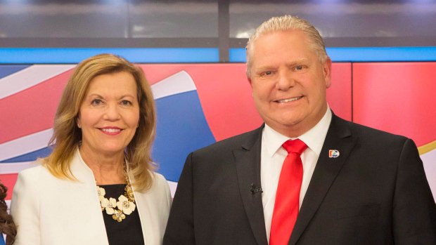 MikeCrawleyCBC's tweet photo. BREAKING: I've just confirmed from two sources that Christine Elliott &amp; Doug Ford are meeting right now. #onpoli #pcpoldr https://t.co/tNzbMKfIZQ