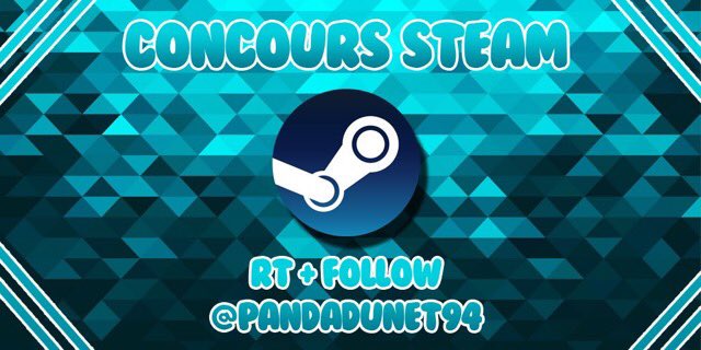 PandaDuNet94_'s tweet photo. Concours #Steam 🔥

Gagne un jeu steam aléatoire🎁

🔽 #RT + #Follow 🔽

@PandaDuNet94
@WolfConcours 

Tirage : 15 rt 📲 https://t.co/AeiAP3hufG