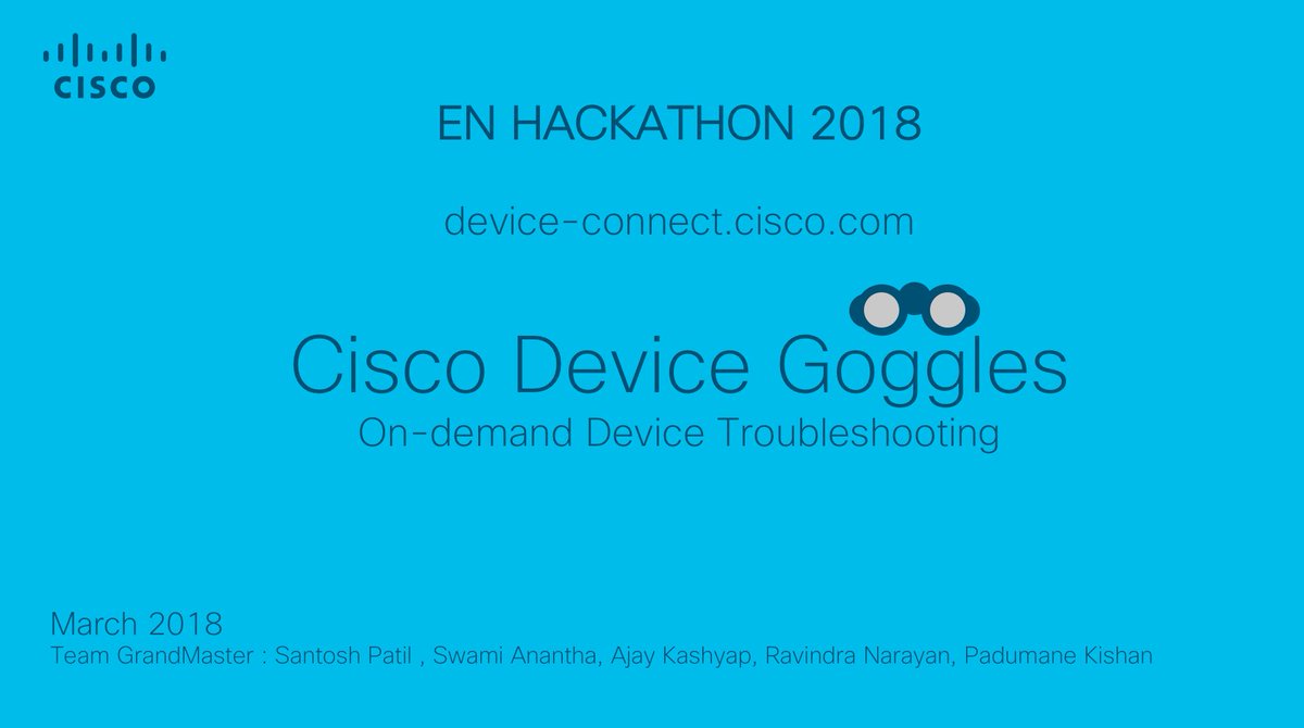 patil_santosh's tweet photo. Cisco EN Hackathon 2018 .. Innovation in action. Awesome Experience. Thank you @jimitmmehta @aoswal1234 for providing this opportunity. A lot can be achieved in 24 hours with the amazing Cisco team and energetic environment #enhack18 #iwdenhack18 https://t.co/jqpURdRGMo