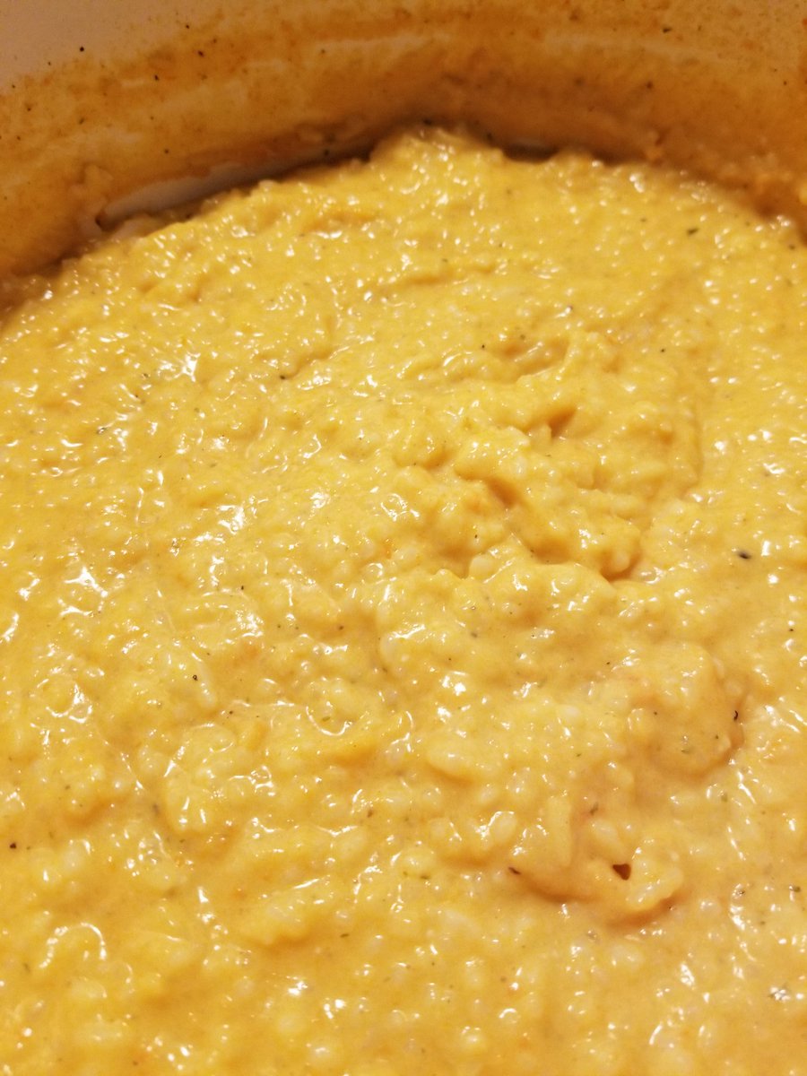 MarriedHarried's tweet photo. Planned to make carrot soup today &amp; didn't have potatoes. Thought I would be smart &amp; substitute rice as the starch. Too much rice, now it's carrot risotto. Not tasty, but at least we have a lot... https://t.co/LOnKutnjfO