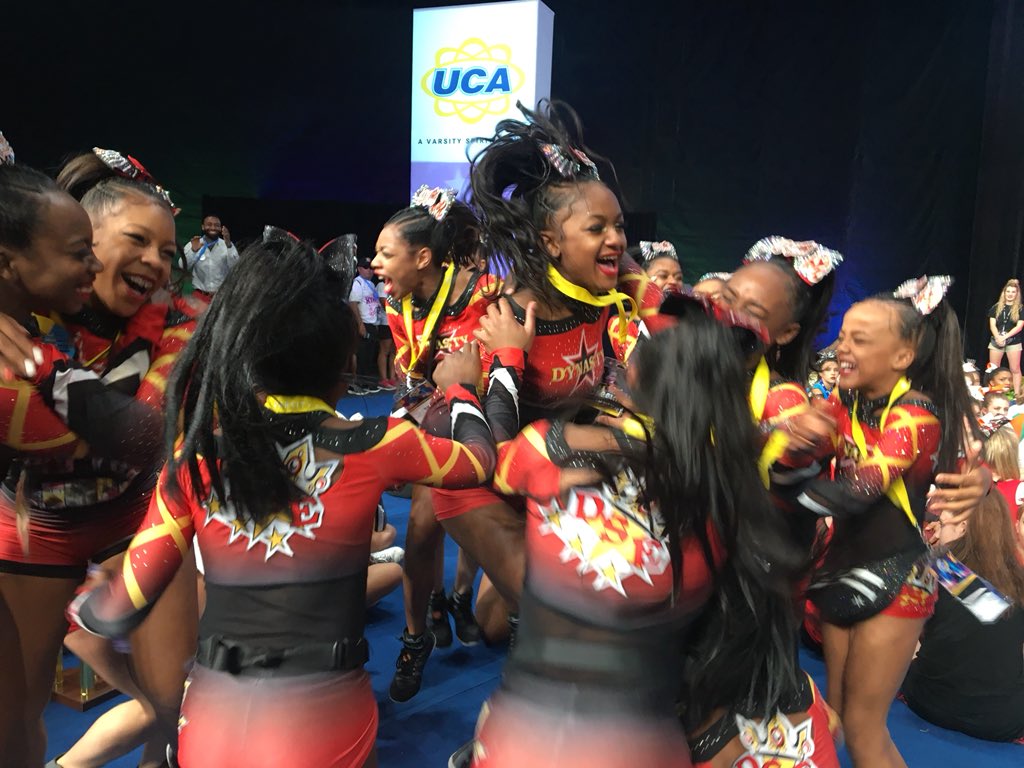 UCAupdates's tweet photo. Congratulations to the #UCAallstar champions Dymasty Elite - Red Flames in L2 Senior Small D2 🙌🏼🥇 https://t.co/CaZaYv9rGF
