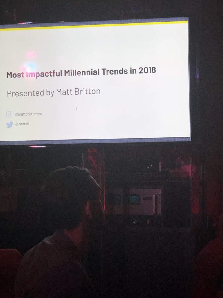 Great talk at SXSW by <a href="/MattyB/">Matthew B. Britton</a> CEO of <a href="/AskSuzyBiz/">Suzy®</a> about Millennial Trends in 2018! Great ideas how to structure your product offering to appeal to millennial clients <a href="/WithumCPA/">Withum</a> <a href="/WithumDigital/">Withum Digital</a>