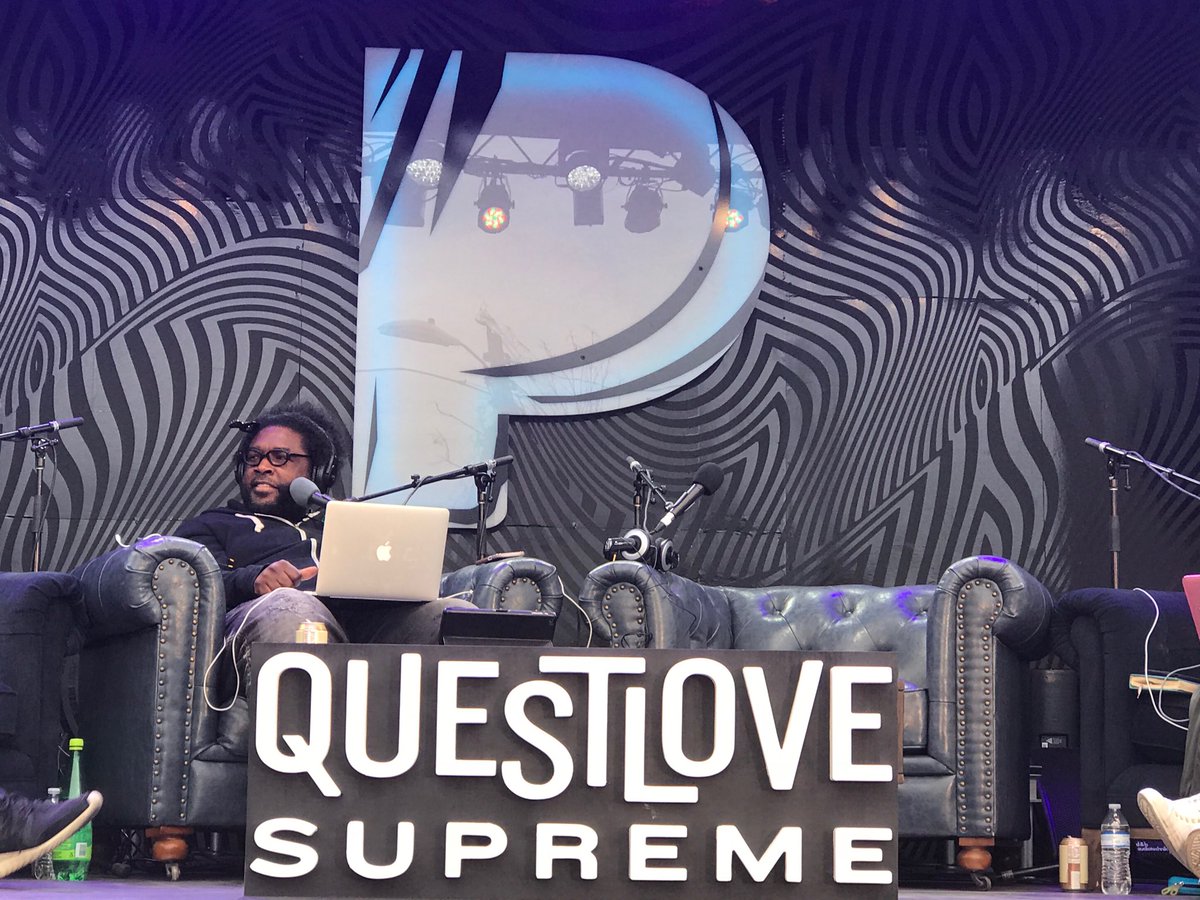 SusanPanico's tweet photo. Live broadcast of #QuestLove Supreme at #Pandorasxsw - chillin with #Scarface Hail to the south! https://t.co/FN92Qt5bn9