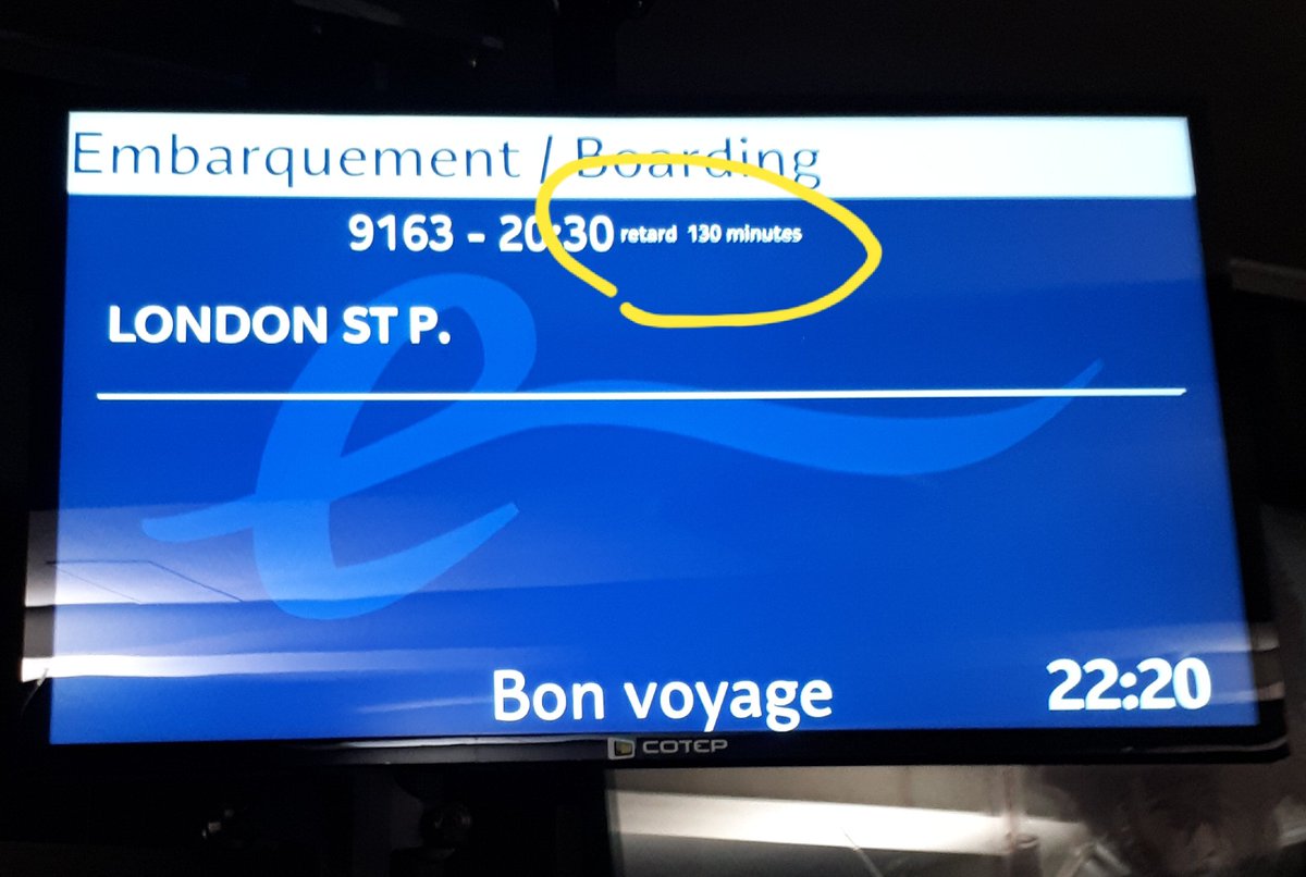 rochiog's tweet photo. @Eurostar @EurostarUK 130 minutes delay #ES9163 https://t.co/xttwTtB6cZ