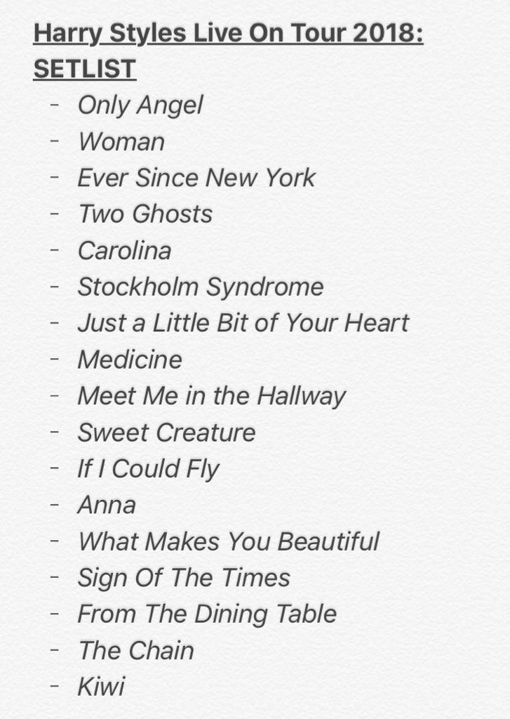 ActionBologna's tweet photo. La setlist di questa sera 😍 https://t.co/fu3dKRpJ9n