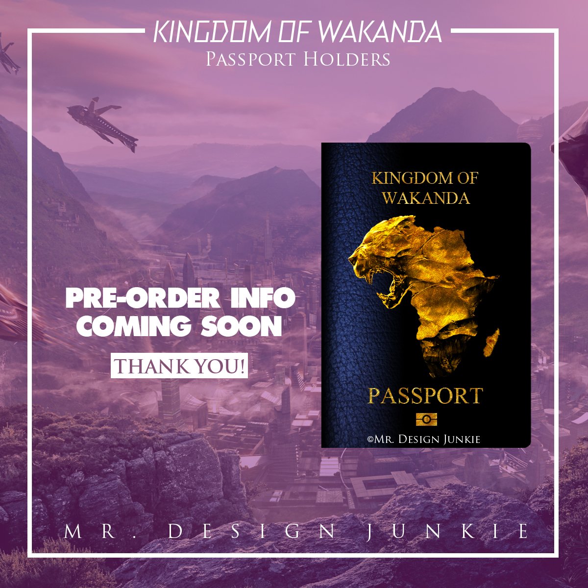 Kingdom of #Wakanda Passport Covers, available for pre-order soon.  Follow @mrdesignjunkie23 on Instagram for more info.  #BlackPanther #BlackPantherTheAlbum #Wakanda #WakandaForever #Okoye #Shuri #WakandaWednesday #Mbaku #MBakuChallenge #TChalla #Killmonger #InfinityWar