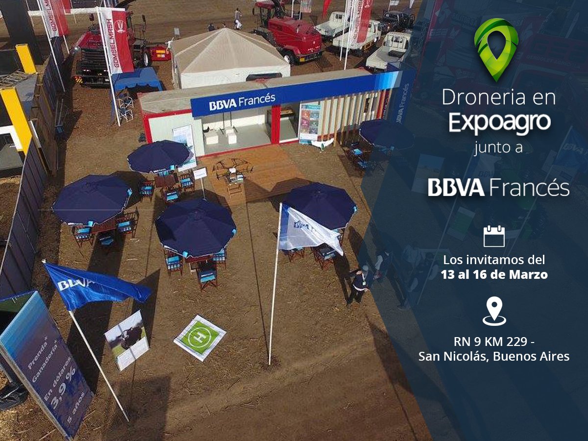 droneriaok's tweet photo. 🌾Dronería en #Expoagro junto a BBVA Francés 🌾
📆 Visitanos del 13 al 16 de Marzo 
📍RN9 km 225 - San Nicolás.
➸ Promociones especiales y financiación con el Banco Francés.
#Droneria #Drones #Agro #BBVA #Financiación https://t.co/GzFCsdw9lZ