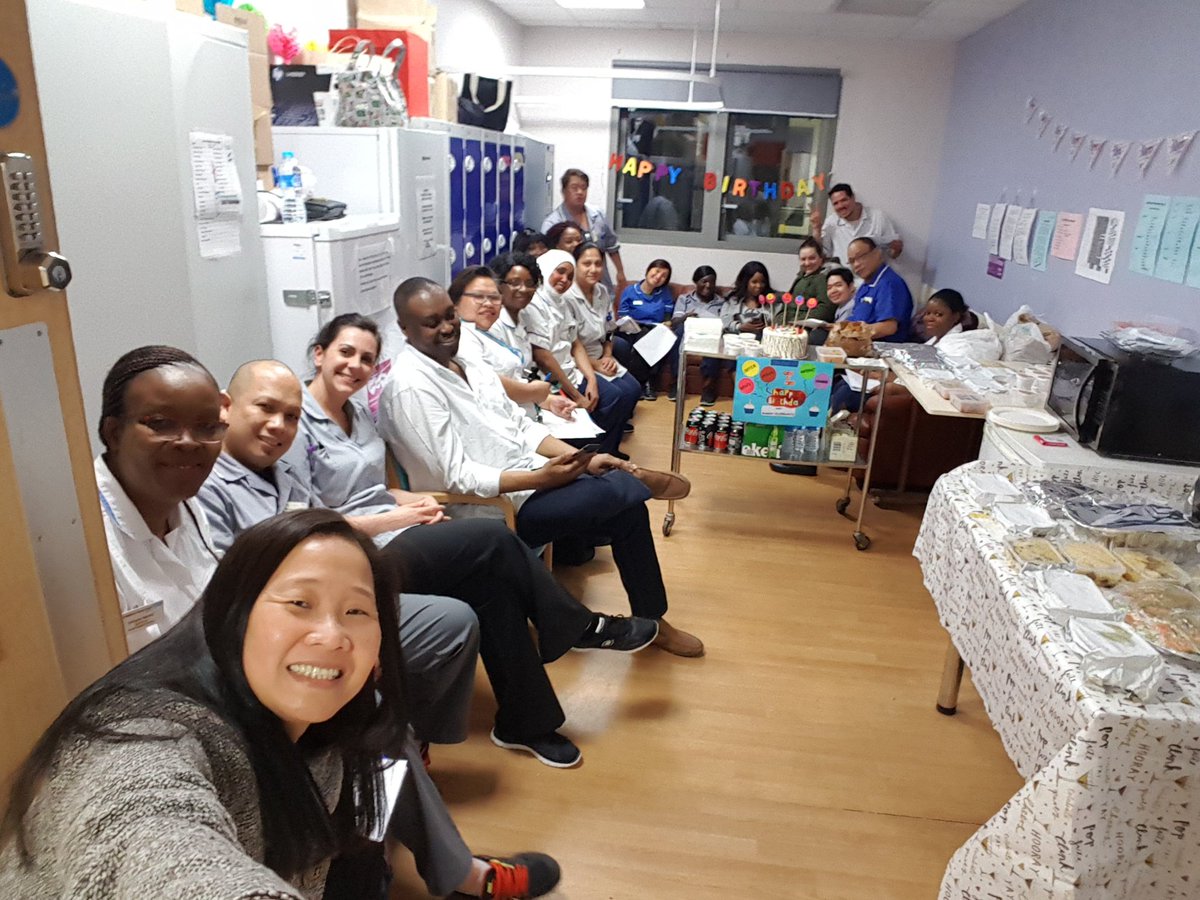 RN2268's tweet photo. 4 reasons to spend a few hours at work on a Sunday: celebrate Mother's Day, greet Staff March bday celebrants, wish our 2 HCSW for transitional nursing all the best and preside our regular gastronomic monthly staff meeting with a theme "Together We Stand, Divided We Fall". https://t.co/y2nGLLoZje