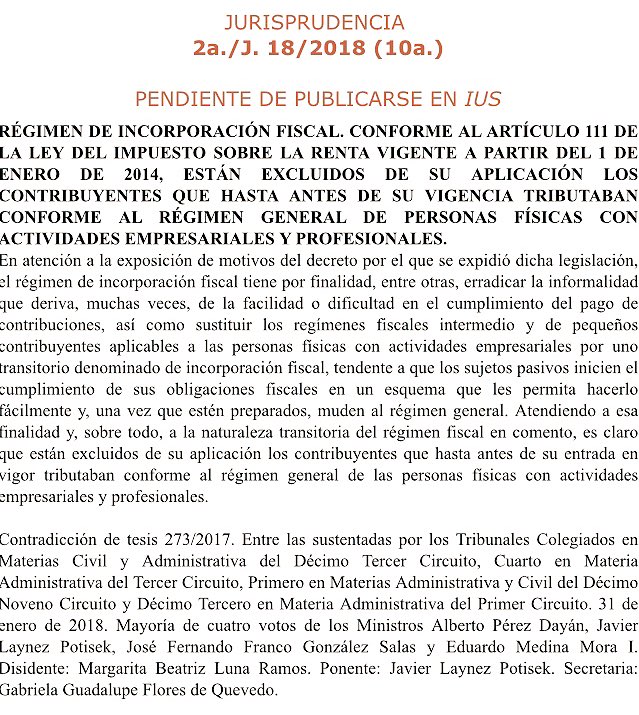 lopezvelderrain's tweet photo. La LISR incluyente y la Jurisprudencia es restrictiva, en cuanto a quien si y quien no puede ser RIF; graves problemas se avecinan a partir de esto https://t.co/r2NKfUOUgF