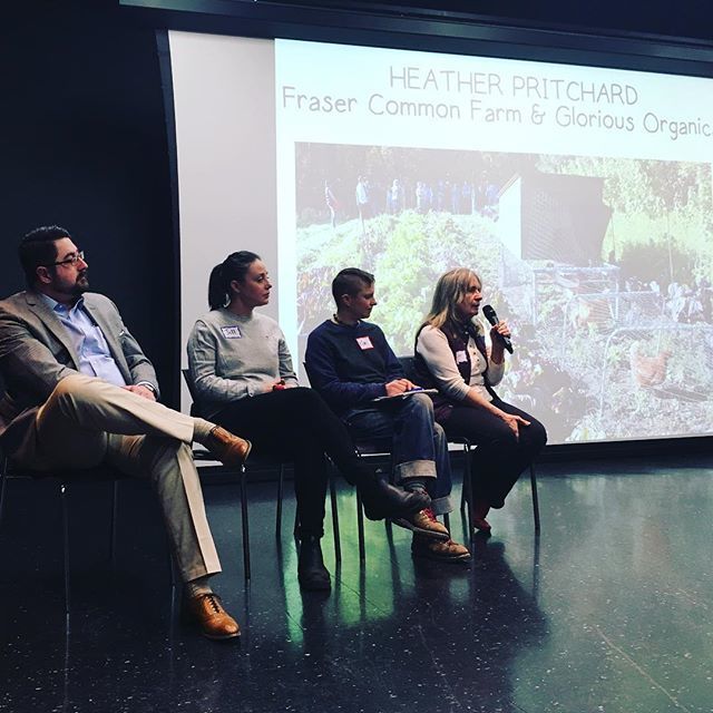 youngagrarians's tweet photo. Great panel of #farm experts at #Richmond #landlink including Heather Pritchard of the BC Foodlands #Cooperative, Kimi of @sweetdigzfarm, Jill @jill_farms and George our awesome #lawyer from Owen Bird Law Corporation👩🌾 https://t.co/f9BvEwJ9TE https://t.co/u9avniVF7E