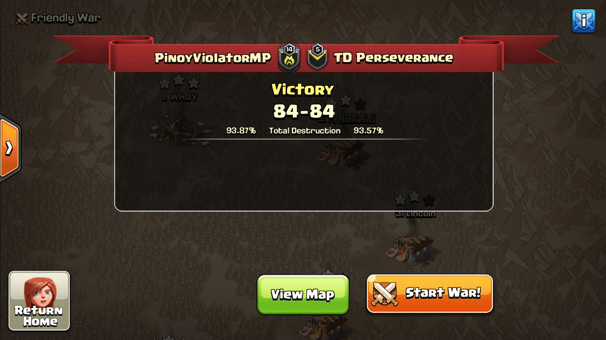 PinoyViolatorMP (@pvmp_coc) on Twitter photo We got outscored on 10v11s, so we responded with three 10v10s and a clutch 11v11 Triple. Thaaaaaat's the way!
We are now 3-1 in CWL Season 4 Apex League, GGWP TD Perseverance! <a href="/champwarleague/">Champions War League</a> #CWL
β( -.-)ββ(-.- )ββ( -.-)ββ(-.- )β We got outscored on 10v11s, so we responded with three 10v10s and a clutch 11v11 Triple. Thaaaaaat's the way!
We are now 3-1 in CWL Season 4 Apex League, GGWP TD Perseverance! <a href="/champwarleague/">Champions War League</a> #CWL
β( -.-)ββ(-.- )ββ( -.-)ββ(-.- )β