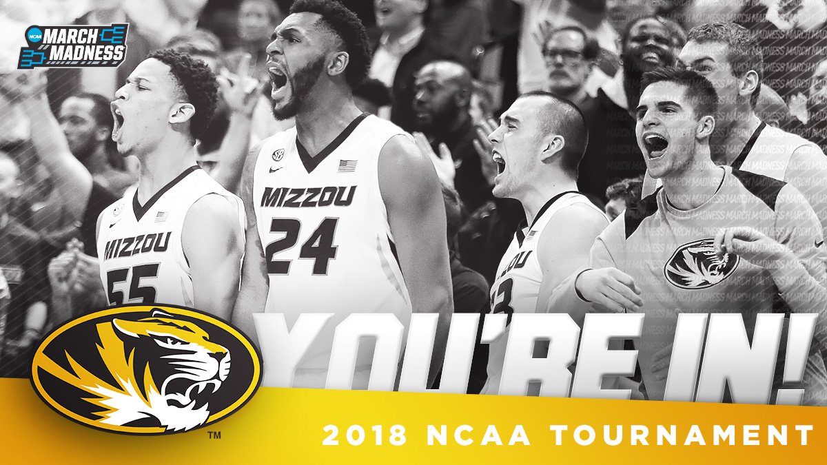 MarchMadnessMBB's tweet photo. YOU. ARE. IN!

@MizzouHoops
#SelectionSunday https://t.co/wdIwLCJ24z