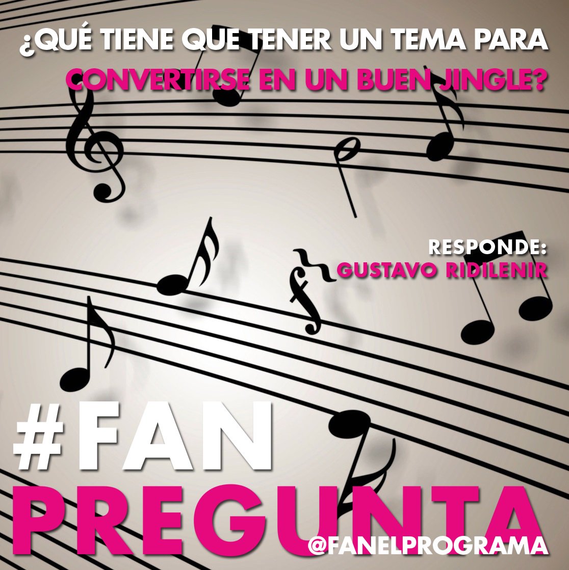 FANelprograma's tweet photo. #FANPregunta: ¿Que tiene que tener un jingle para ser exitoso? Responden Gerardo Ridilenir (compositor del jingle de Marolio) y @pabloGalbusera (compositor del jingle de Sólo Deportes). https://t.co/cpokdMfBXC