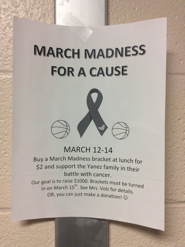 LHippensteel1's tweet photo. @HHHS2018 @HHHSclassof21 @hhhs2019 @HHclassof2020 @hhhs_nhs 
The brackets out!  Bring ur $2, Pick up a copy @ school tomorrow!
Show ur support for Eli!! https://t.co/NBG4OGTKlH