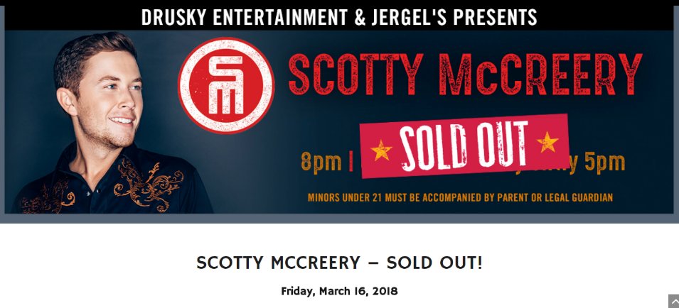 PenskeRed3's tweet image. @ScottyMcCreery March 16th Jergels Rhythm Grille Warrendale PA
SOLD OUT
#seasonschange #fivmoreminutes #1single  #newmusic
