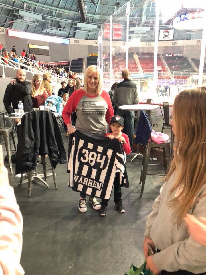 CarolinaBhood's tweet image. Precisely why the Salute To Heroes Hockey game is so special! Never forget our #LODDs. Fire/Medic win! #NeverForget #Brotherhood #CBH18