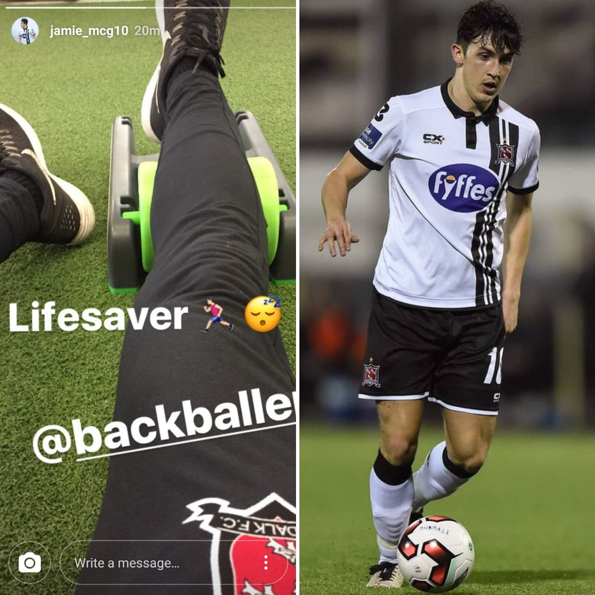 Back_Baller's tweet photo. These boys in @DundalkFC know how to roll. @jamie_mcg10 on it following his teams win against @CorkCityFC ovrer the weekend⚽ #doingtherightstuff https://t.co/Z5c5hRuFCk