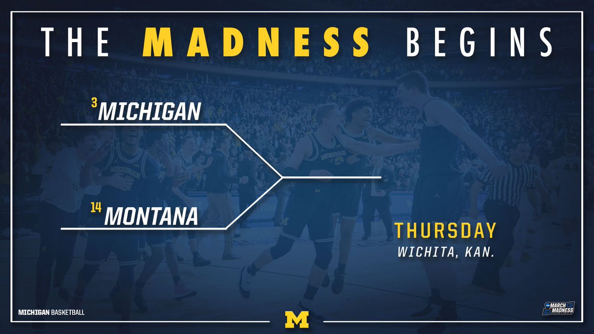 umichbball's tweet photo. Let's Dance! 

#GoBlue #MarchMadness https://t.co/j9qUR2m1GZ