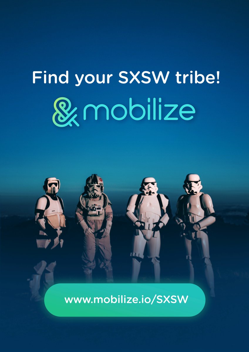 Mobilize_io's tweet image. Hey #SXSW ers.. have you found your tribe yet? Join the #unofficialSXSW community on mobilize.io/sxsw