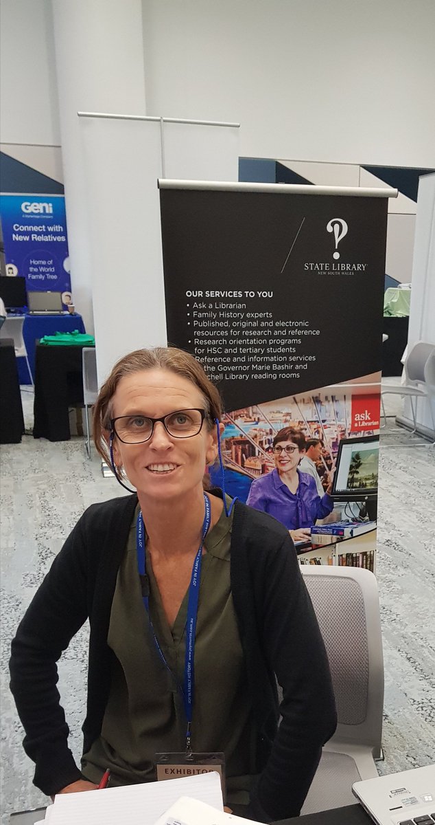 statelibrarynsw's tweet photo. Our #familyhistory librarians answered 100s of questions this weekend at the 15th Australasian Congress on Genealogy and Heraldry #DarlingHarbour & there's still one day to go! #Congress_2018
Learn more about researching your family history:
https://t.co/b31TLOBblP https://t.co/YRTrz3a4su