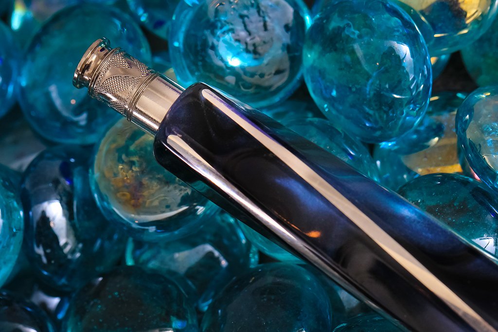 TheInkluminati's tweet photo. Working on a new pen video. Visconti Divina Elegance Imperial Blue cut-scene photography done: https://t.co/YAKlu1Mw4j