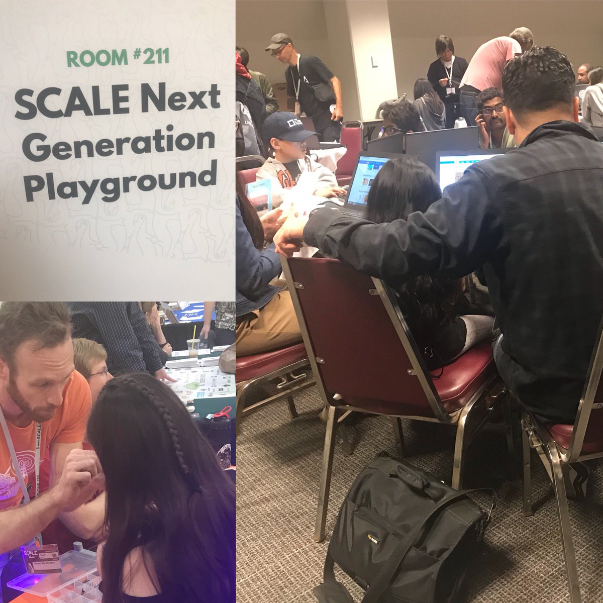socallinuxexpo's tweet photo. The @socallinuxexpo #NextGenerationPlayground was a success. Great to see the next in #action !
#Scale16x #KidsTrack https://t.co/yYEBvKAhmT