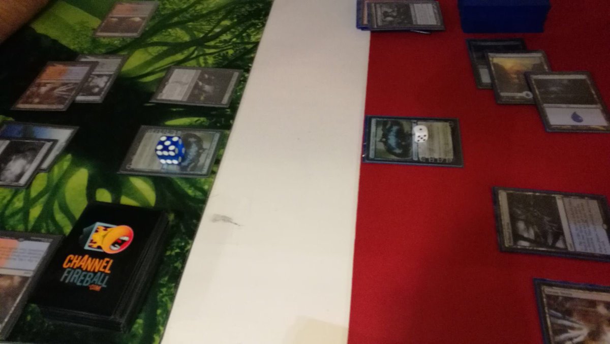 PamplonaModern's tweet image. Aqui el top 4 de nuestro ultimo #SundayNightMagic antes de la liga de marzo que se disputara el domingo que viene!!! En el top han estado:Ander (Ur moon), Fermin( Grixis Reveler), Pablo(Merfolk) y Adrian (4C Zoo).
A destacar la terrible batalla de JTM que hemos podido vivir!!!