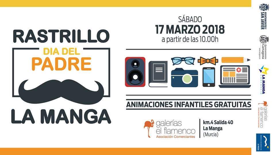 GDMLaManga's tweet photo. El sábado 17, a partir de las 10h de la mañana, asiste al rastrillo día del padre en Galerías El Flamenco en #LaManga https://t.co/Bm4IT7WPDw