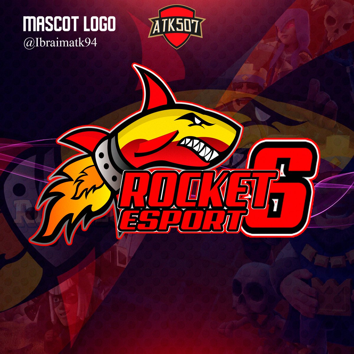 Mascot logo al team <a href="/EsportsRocket/">Rocket eSports</a> espero que le guste 😎👍