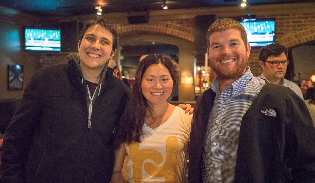 _HaruApp's tweet photo. The Haru launch party at Fells Point Tavern was a success! Here's our founder Heejin &amp; friends having an awesome time celebrating! 🥂 #HaruApp #HaruToday https://t.co/VLD2qOHbAf