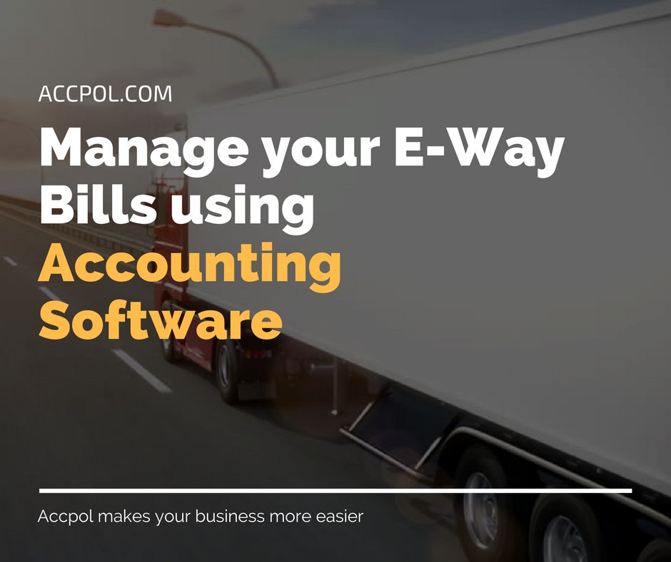 Inter-state e-Way bill mandatory from April 1. Generate your E-Way bills more easier on #Accounting Software.