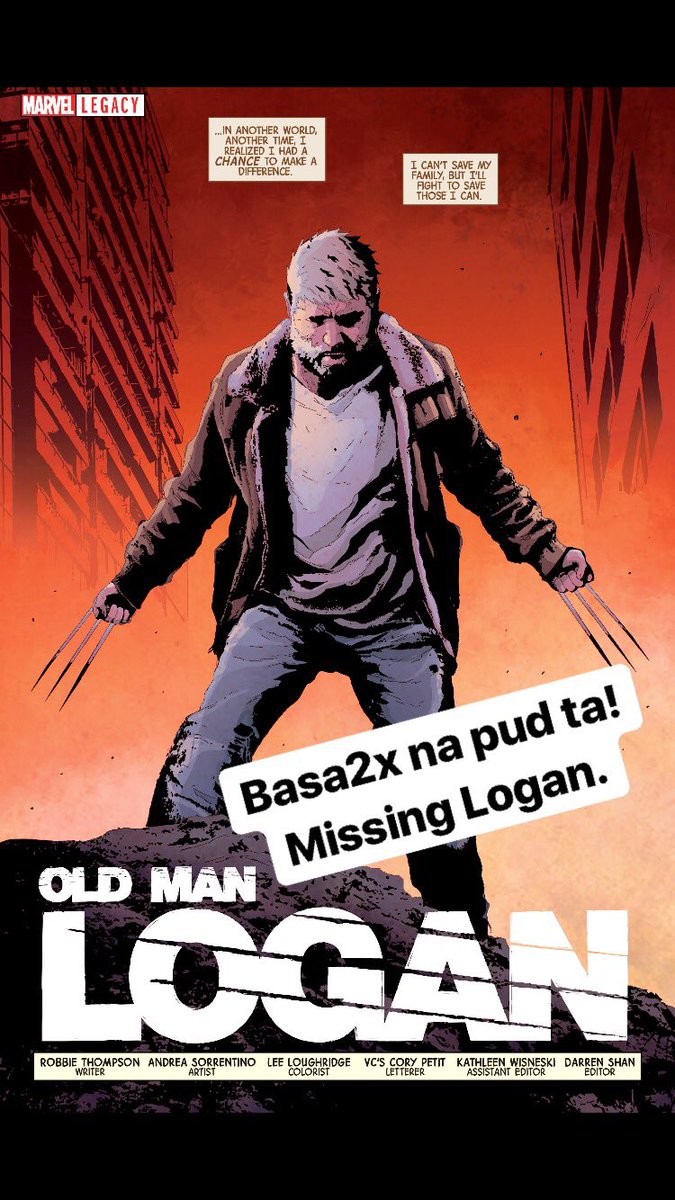 feven94's tweet photo. It's my vacant. Reading time.. #MarvelLegacy #Logan #OldLogan https://t.co/Sc59xDaOQ2