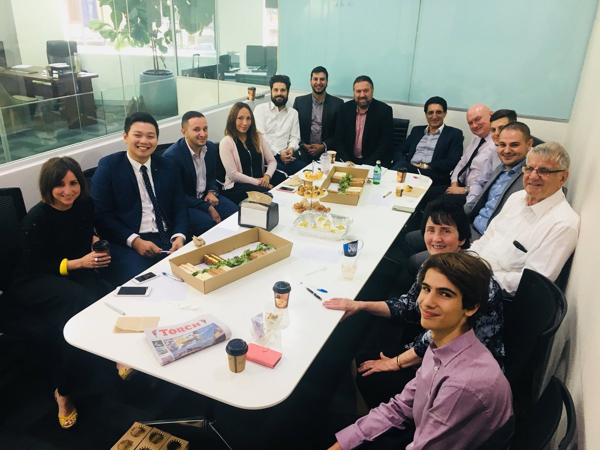 georgekapos's tweet photo. Running our Monthly Team Breakfast Meeting. Also, a huge thank you and shout out to George Hourani, Sales Director at the Canterbury Bankstown Torch Newspaper for coming in to talk to us about print media. https://t.co/IxSonuw0Jt