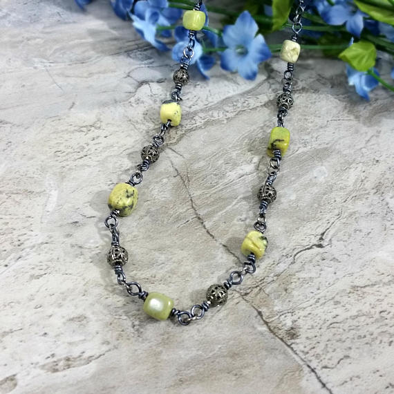 arkayscreations's tweet photo. Yellow Turquoise Necklace, Turquoise Bead Necklace, Simple Turquoise Jewelry, Gunmetal Necklace, Boho Chic Style, Gift for Her #YellowTurquoise #Necklace #TurquoiseBead
$32.00
➤ https://t.co/MXosjYpicC
via @outfy https://t.co/Tvw17sZNjc