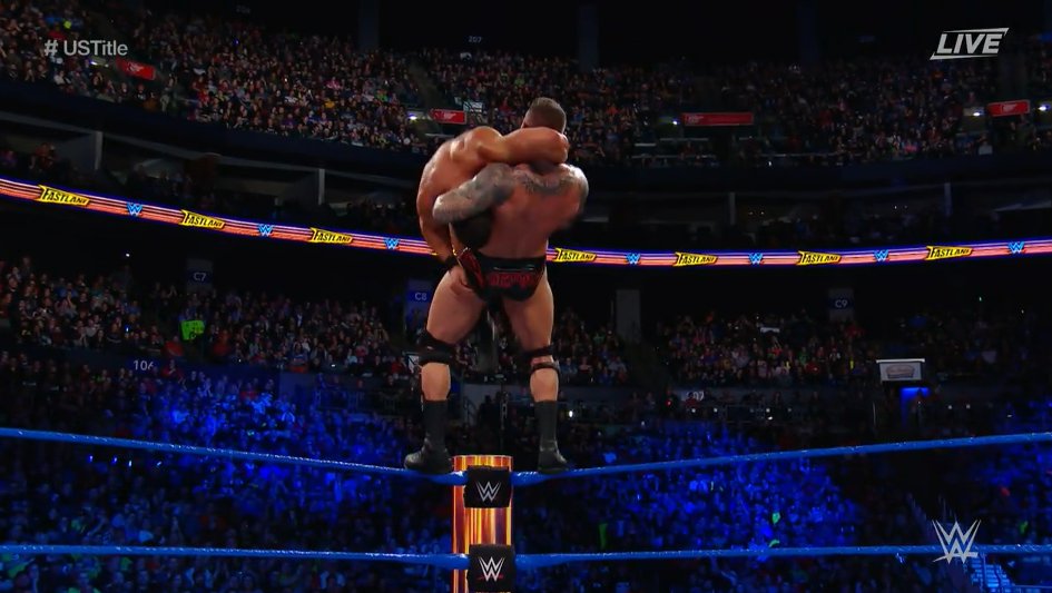 WWEIndia's tweet image. What a flawless #Superplex by @RandyOrton! #WWEFastlane